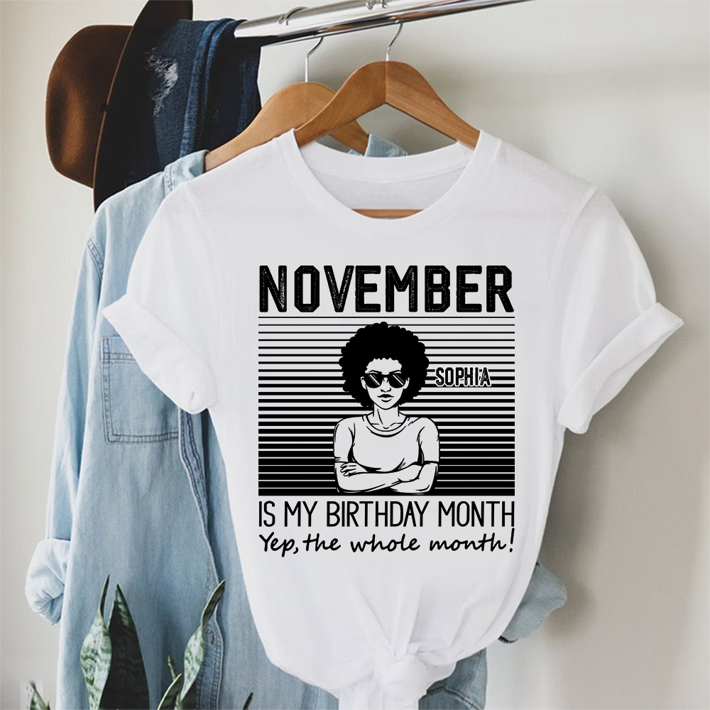 November Birthday Shirt, Custom Birthday Shirt, Queen Was Born In November, November Birthday Shirts For Woman, November Birthday Gifts