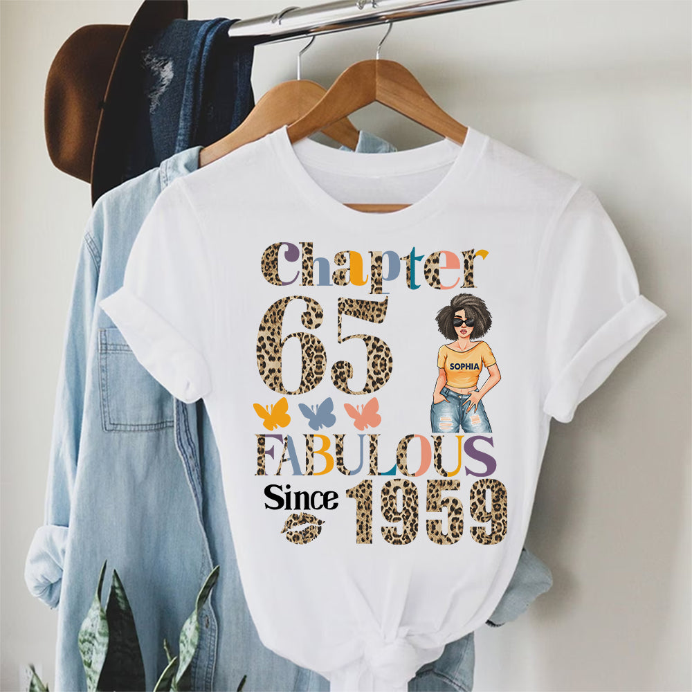 Chapter 65, Fabulous Since 1959 65th Birthday Unique T Shirt For Woman, Custom Birthday Shirt, Her Gifts For 65 Years Old , Turning 65 Birthday Cotton Shirt - YPT-HCT