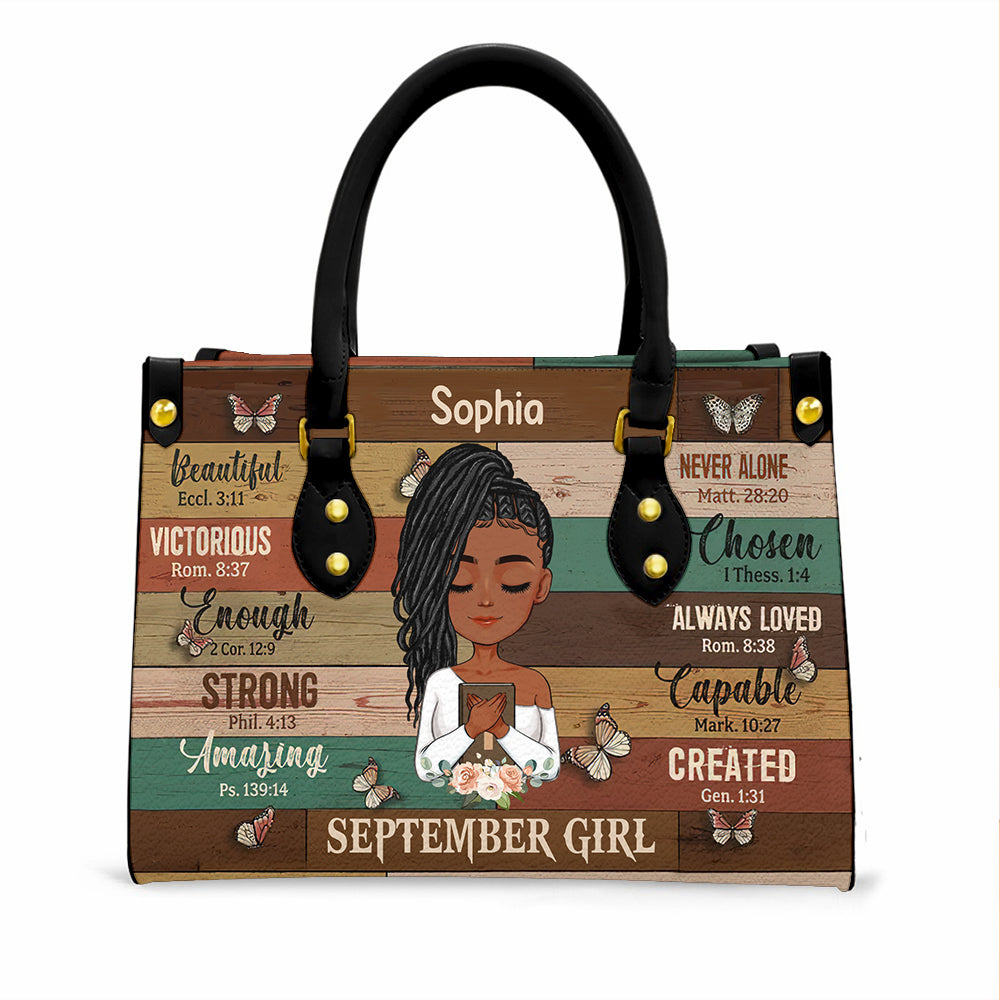 Personalized Leather Bag - Birthday, Handbag Personalized, Custom Birthday Gift, Queens Are Born In September