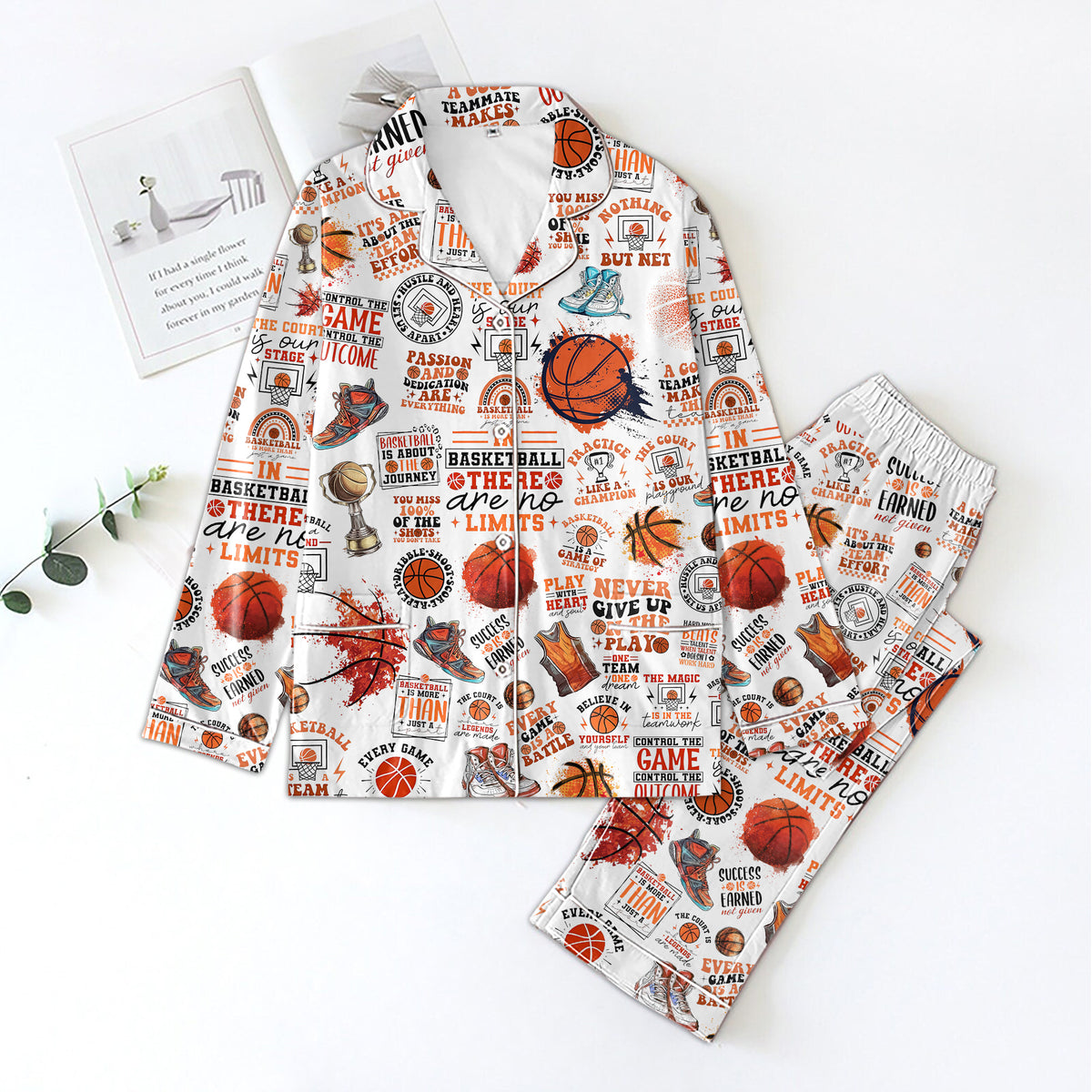 Personalized Women&#39;s Pajama Set, Gift For Basketball Lovers