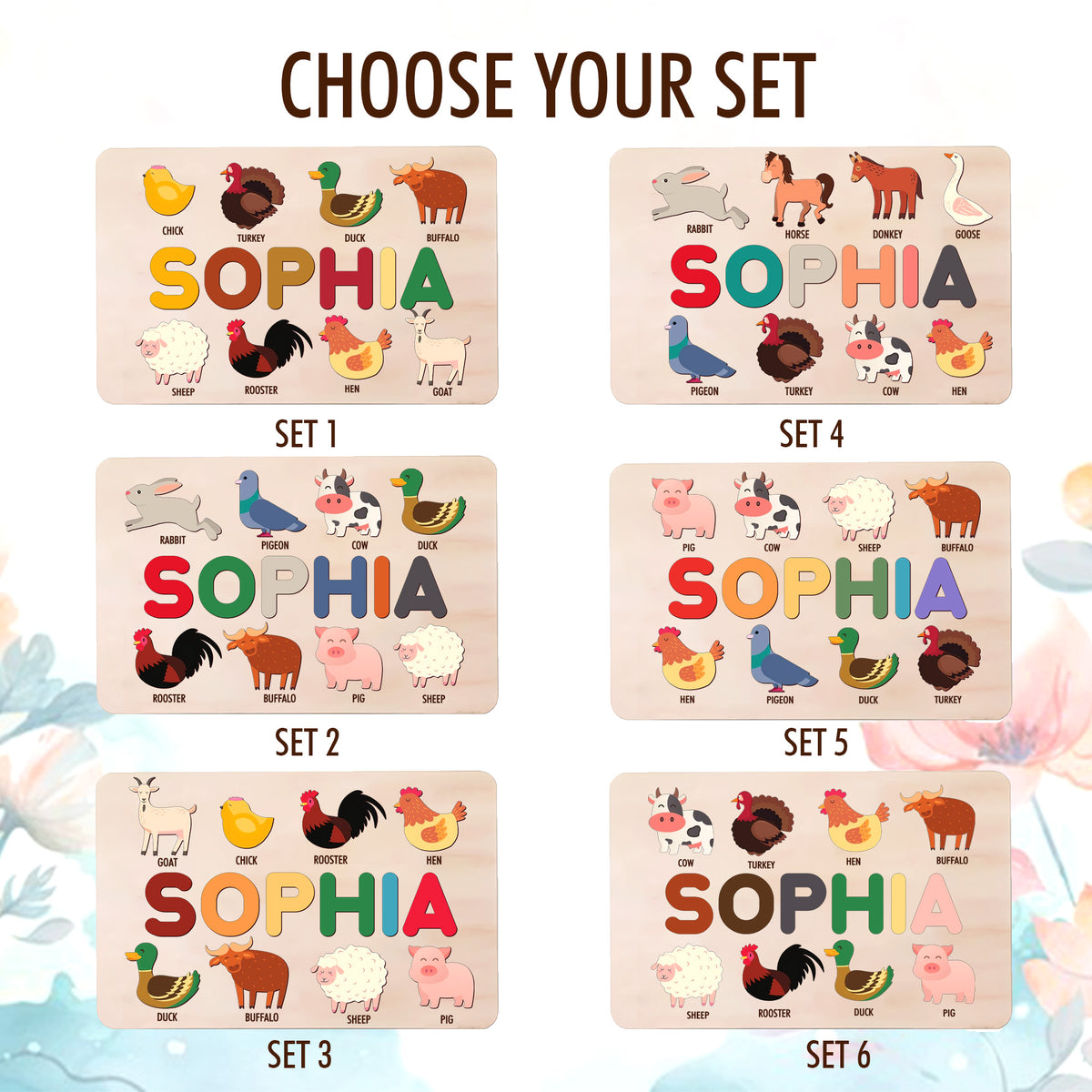 Personalized BusyBoard with Farm Animals, Custom Sensory Board for kids, Farm Animals toys for kids, Montessori Board, Wooden Puzzle Board