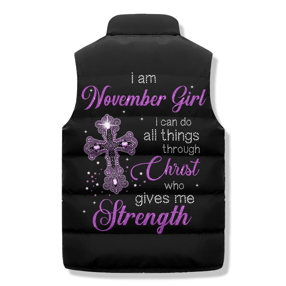 Puffer Vest - Personalized November Birthday Month, Gift Ideas For November Birthday
