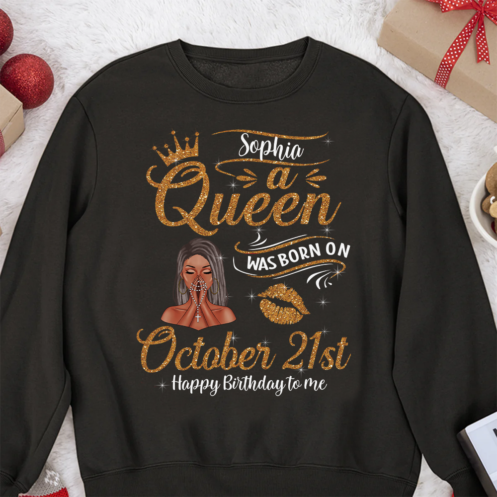 October Birthday Shirt, Custom Birthday Shirt, Queens Are Born In October Birthday Shirts For Woman