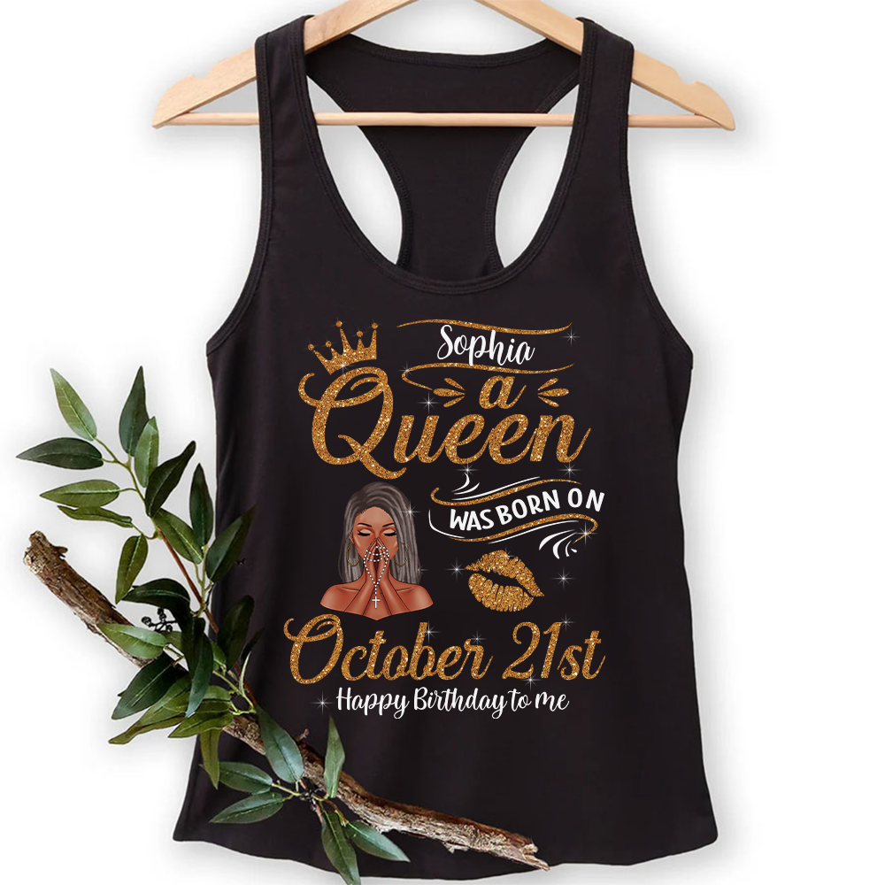 October Birthday Shirt, Custom Birthday Shirt, Queens Are Born In October Birthday Shirts For Woman