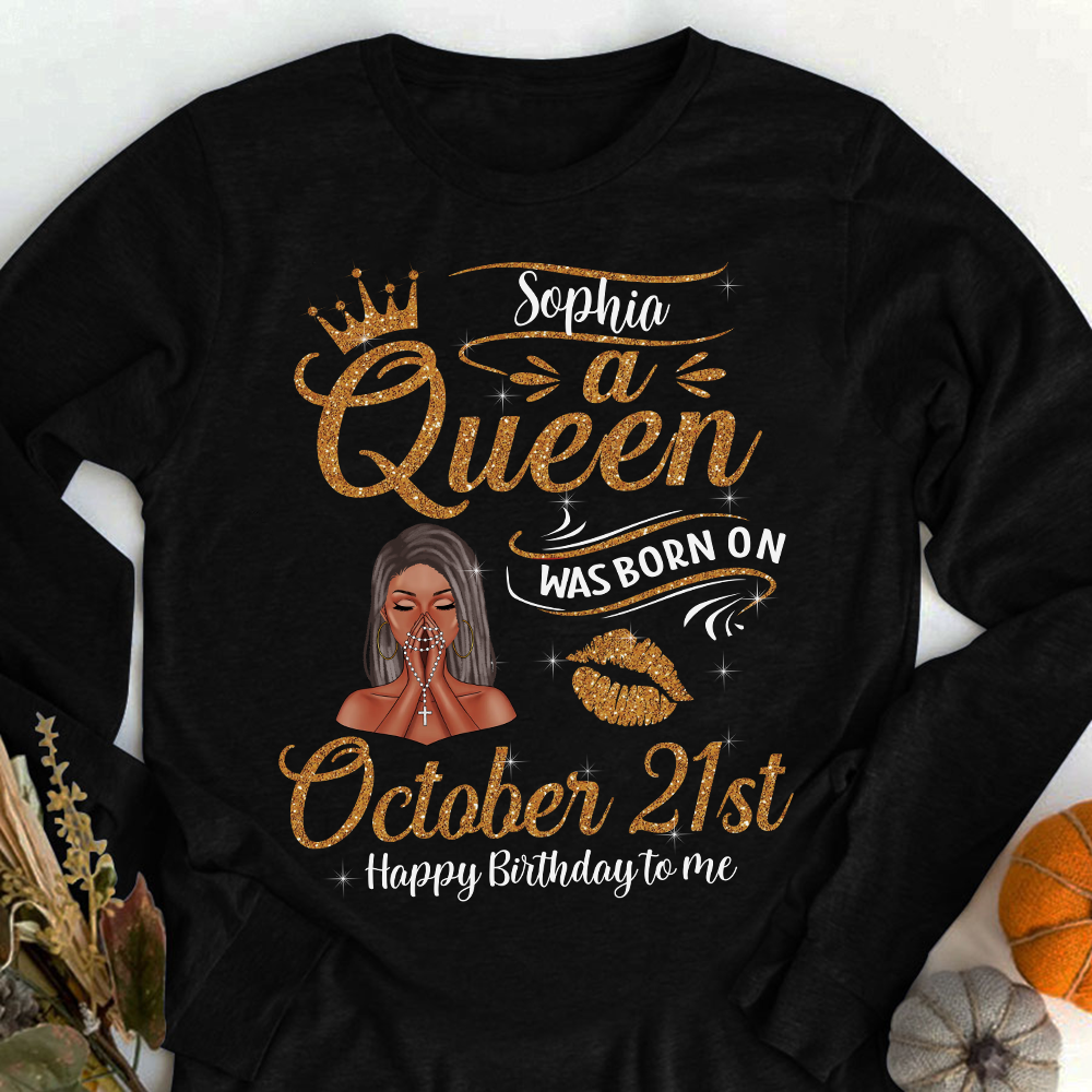 October Birthday Shirt, Custom Birthday Shirt, Queens Are Born In October Birthday Shirts For Woman