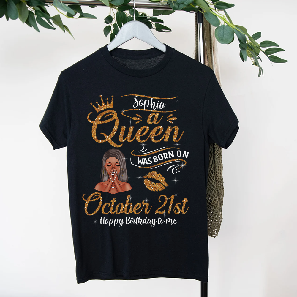 October Birthday Shirt, Custom Birthday Shirt, Queens Are Born In October Birthday Shirts For Woman