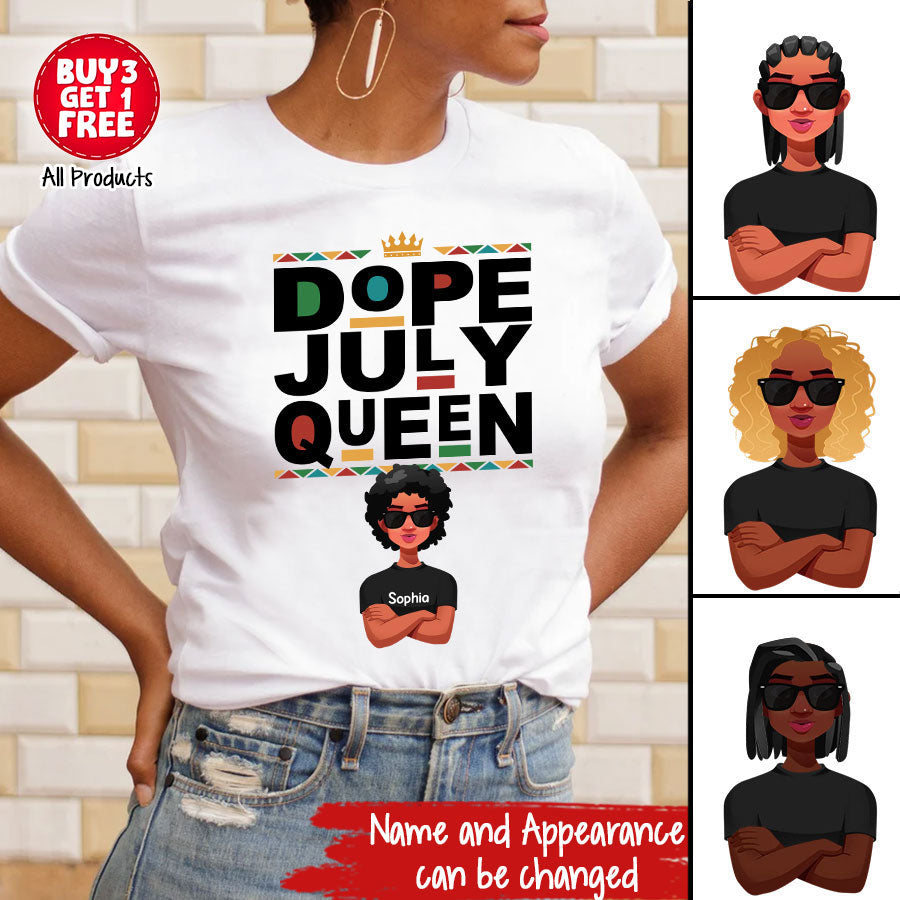 July Birthday Shirt, Custom Birthday Shirt, Queens Born In July, July Birthday Shirts For Woman