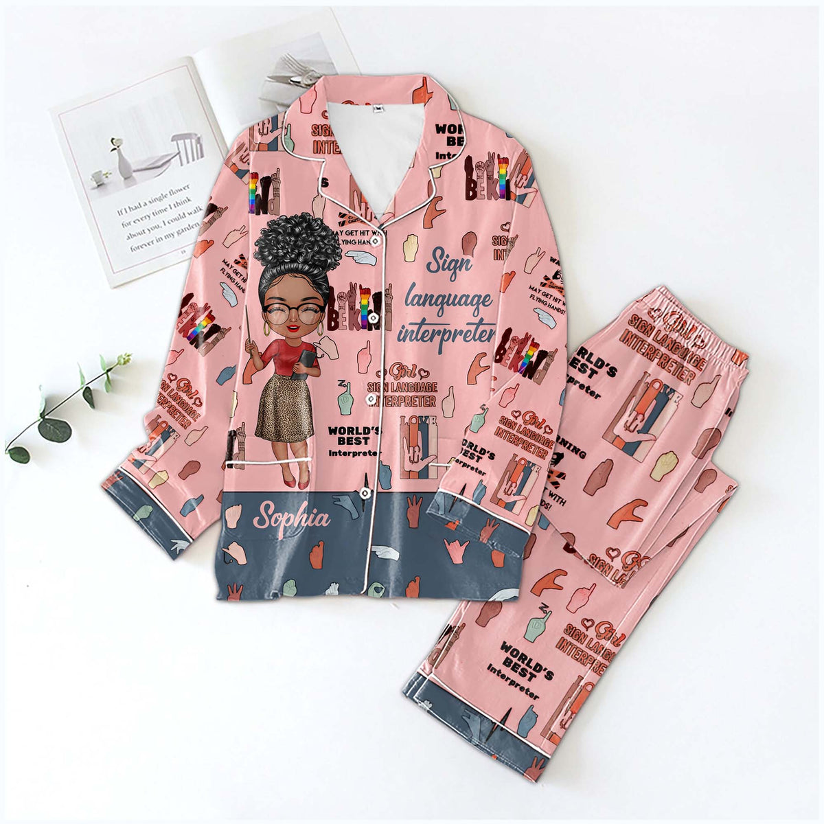 Personalized Women's Pajama Set, Gift For Teacher - Love Teacher Life Gift