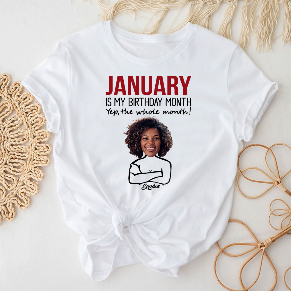 Custom January Birthday Shirt For Woman, Queens Are Born In January Gifts, January Birthday Woman Shirt, January Queen Gift