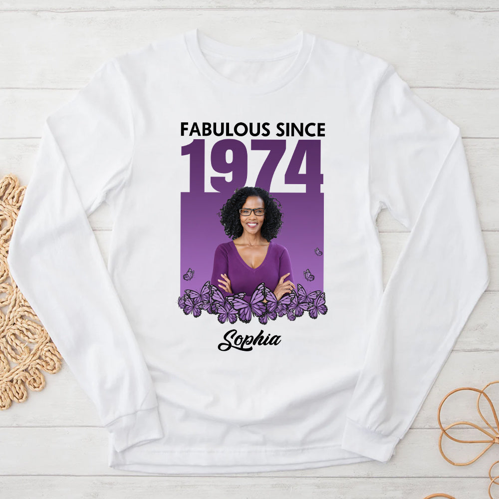 50th Birthday Shirts, Custom Birthday Shirts, Turning 50 Shirt, Gifts For Women Turning 50, 50 And Fabulous Shirt, 1974 Shirt - HCT