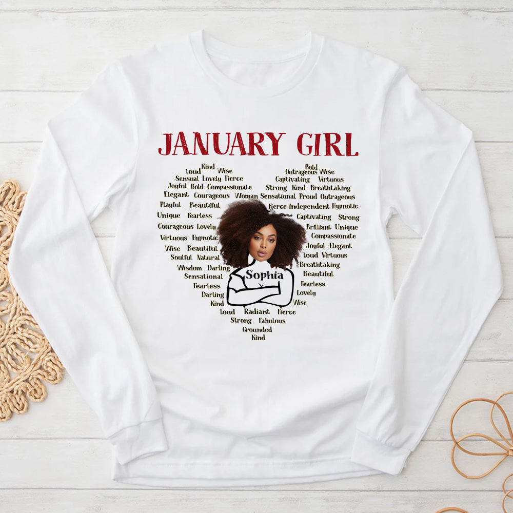 Custom January Birthday Shirt For Woman, Queens Are Born In January Gifts, January Birthday Woman Shirt, January Queen Gift