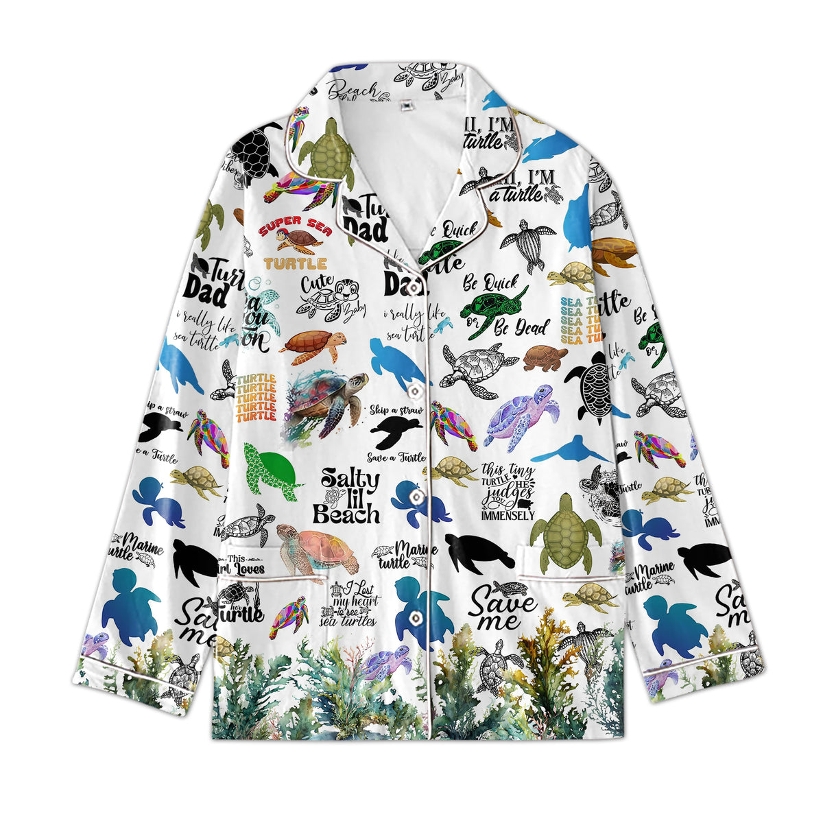 Personalized Women's Pajama Set, Gift For Turtle Lovers