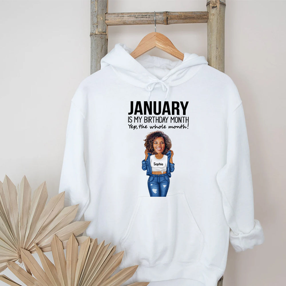 Custom January Birthday Shirt For Woman, Queens Are Born In January Gifts, January Birthday Woman Shirt, January Queen Gift