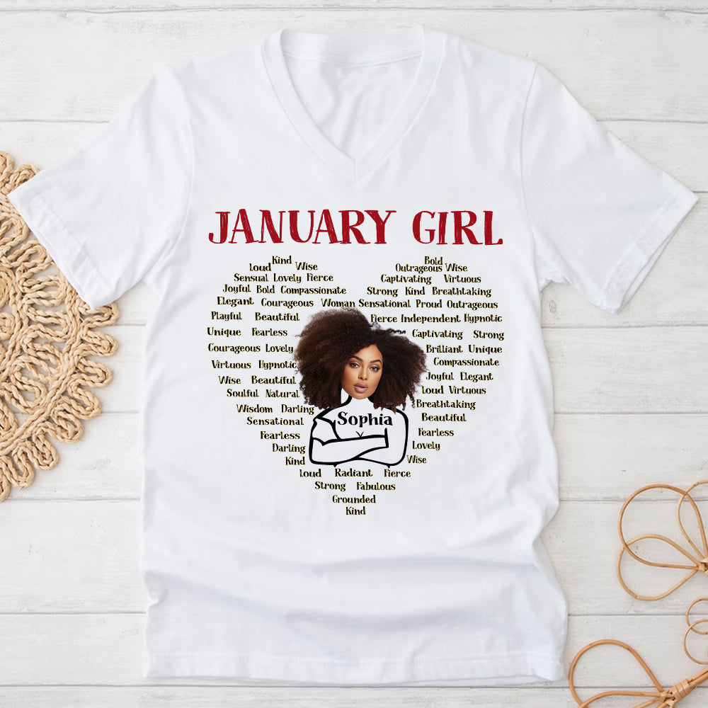 Custom January Birthday Shirt For Woman, Queens Are Born In January Gifts, January Birthday Woman Shirt, January Queen Gift