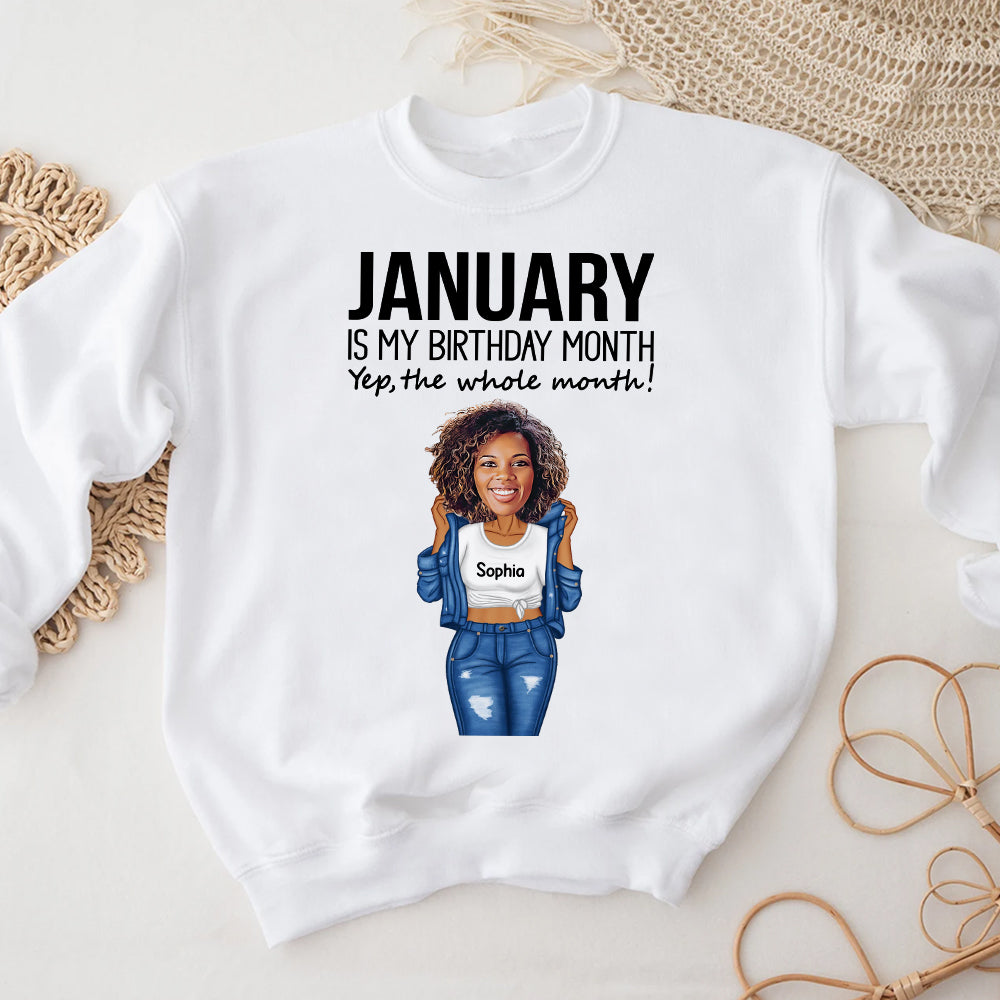 Custom January Birthday Shirt For Woman, Queens Are Born In January Gifts, January Birthday Woman Shirt, January Queen Gift