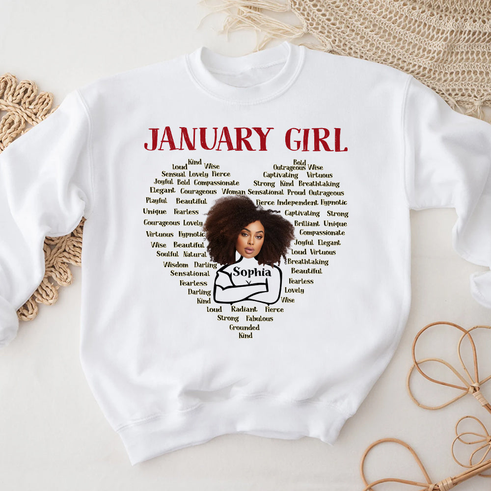 Custom January Birthday Shirt For Woman, Queens Are Born In January Gifts, January Birthday Woman Shirt, January Queen Gift