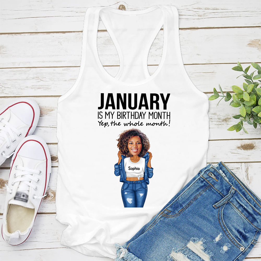 Custom January Birthday Shirt For Woman, Queens Are Born In January Gifts, January Birthday Woman Shirt, January Queen Gift
