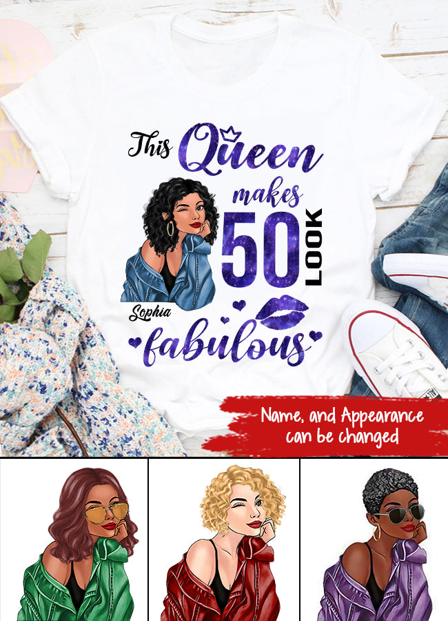 50th Birthday Shirts, Custom Birthday Shirts, Turning 50 Shirt for Women, Turning 50 and Fabulous Shirt, 1973 Shirt, Best Gifts for Women Turning 50.
