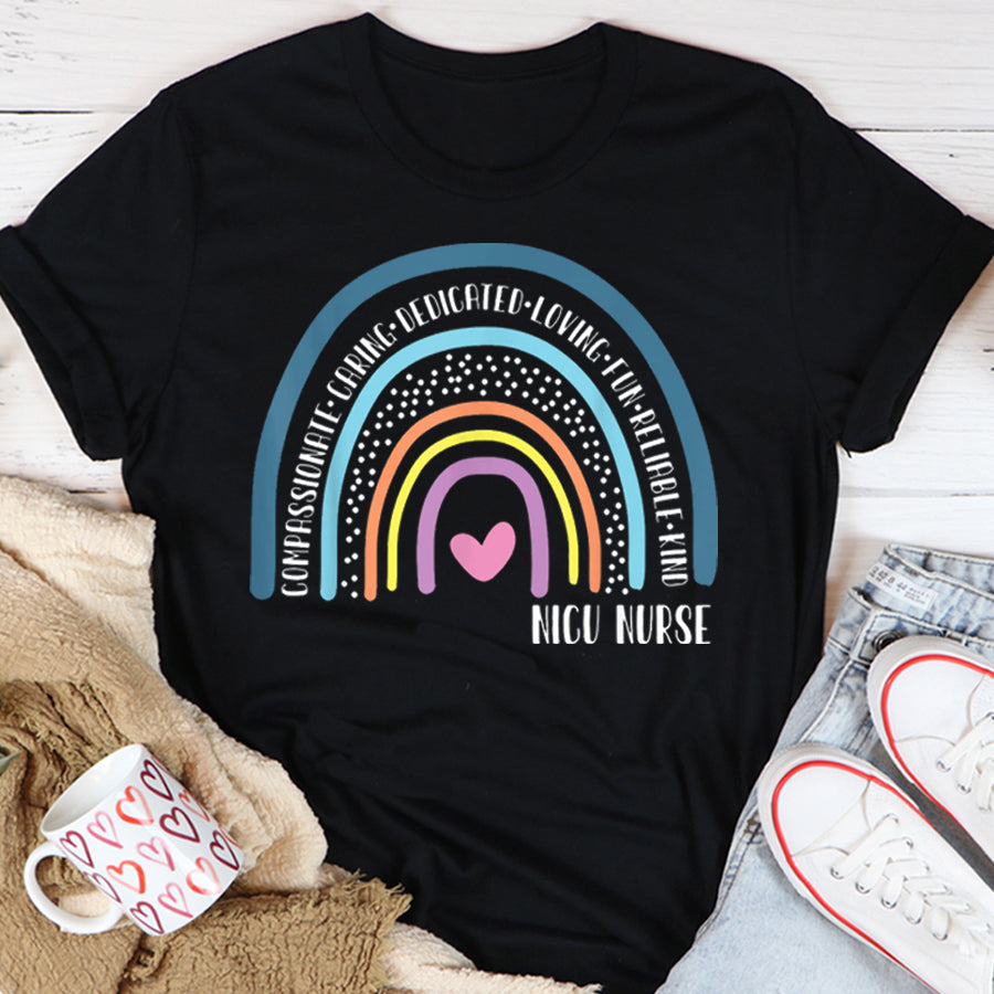 Nurse Shirt Nicu Nurse Cute Rainbow T-Shirt Nurses Week Gift
