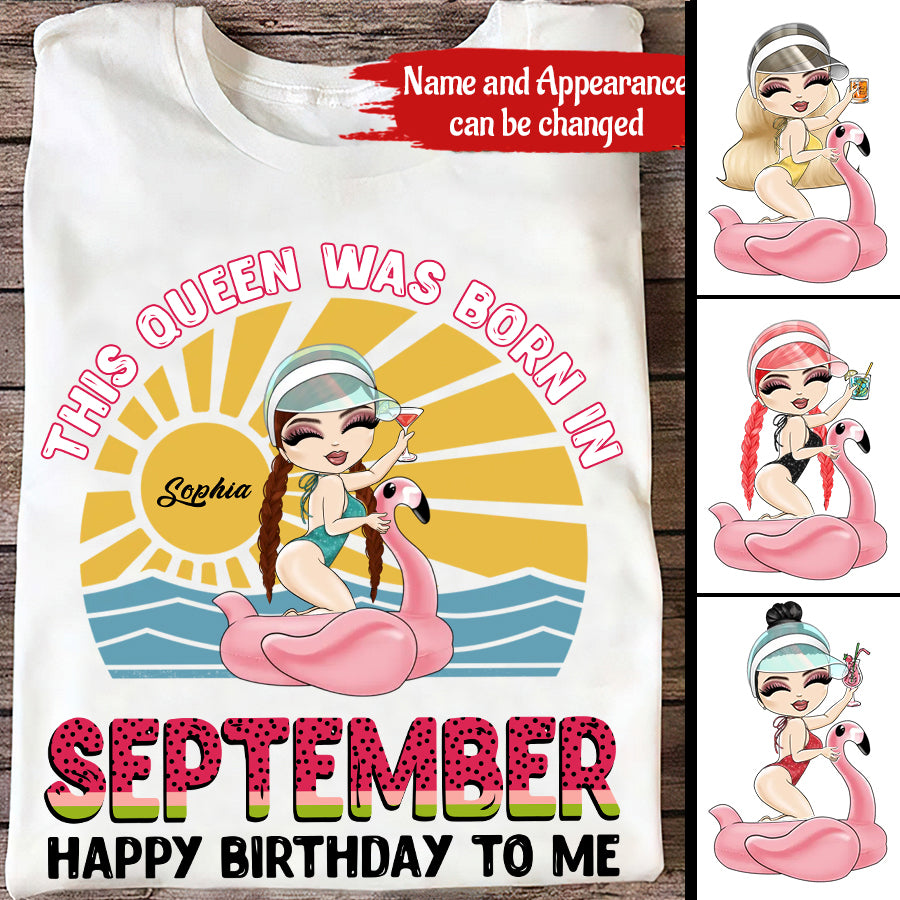 September Birthday Shirt, Custom Birthday Shirt, Queens are Born In September, September Birthday Shirts For Woman, September Birthday Gifts