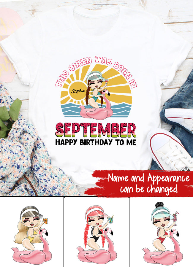 September Birthday Shirt, Custom Birthday Shirt, Queens are Born In September, September Birthday Shirts For Woman, September Birthday Gifts