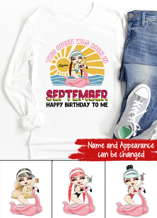 September Birthday Shirt, Custom Birthday Shirt, Queens are Born In September, September Birthday Shirts For Woman, September Birthday Gifts