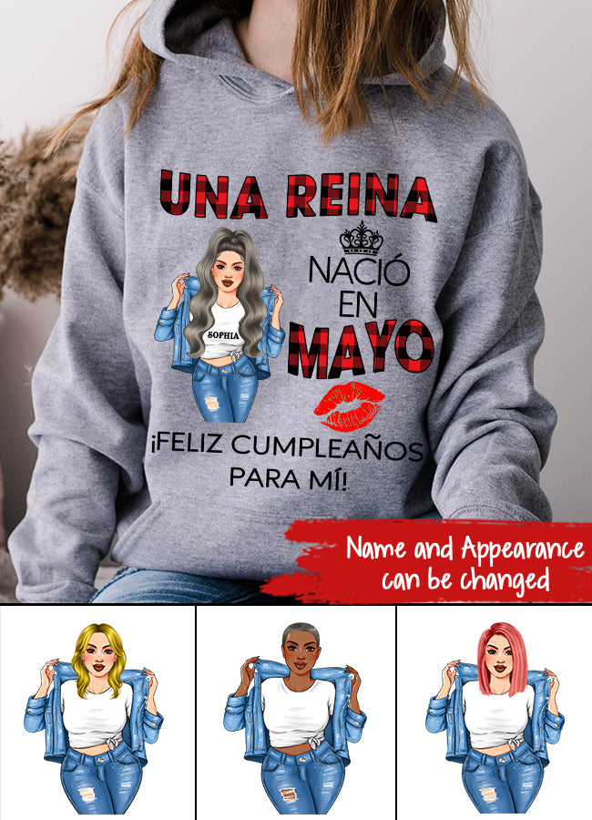 Camisa De Cumpleaños De Mayo, Camisa De Cumpleaños Personalizada, Reinas Nacidas En Mayo, Regalos De Cumpleaños De Mayo, Camisas De Mayo Para Mujeres