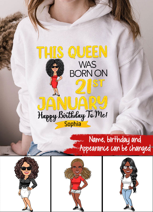 January Birthday Shirt, Custom Birthday Shirt, Queens Are Born In January, January Birthday Shirts For Woman, January Birthday Gifts