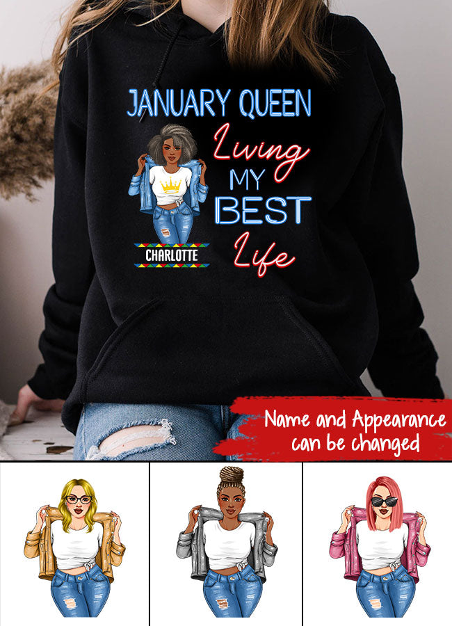 January Birthday Shirt, Custom Birthday Shirt, Queens Are Born In January, January Birthday Shirts For Woman, January Birthday Gifts