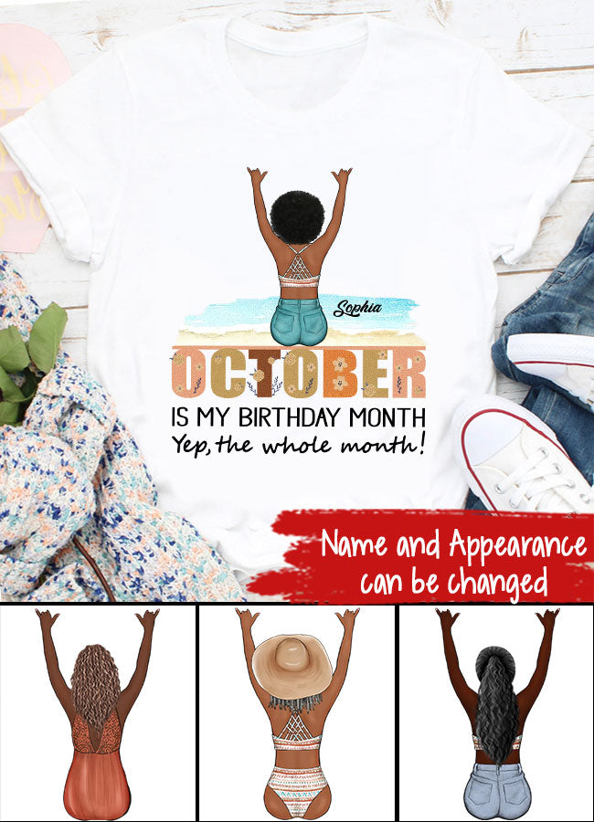 October Birthday Shirt, Custom Birthday Shirt, Queens are Born In October, October Birthday Shirts For Woman, October Birthday Gifts