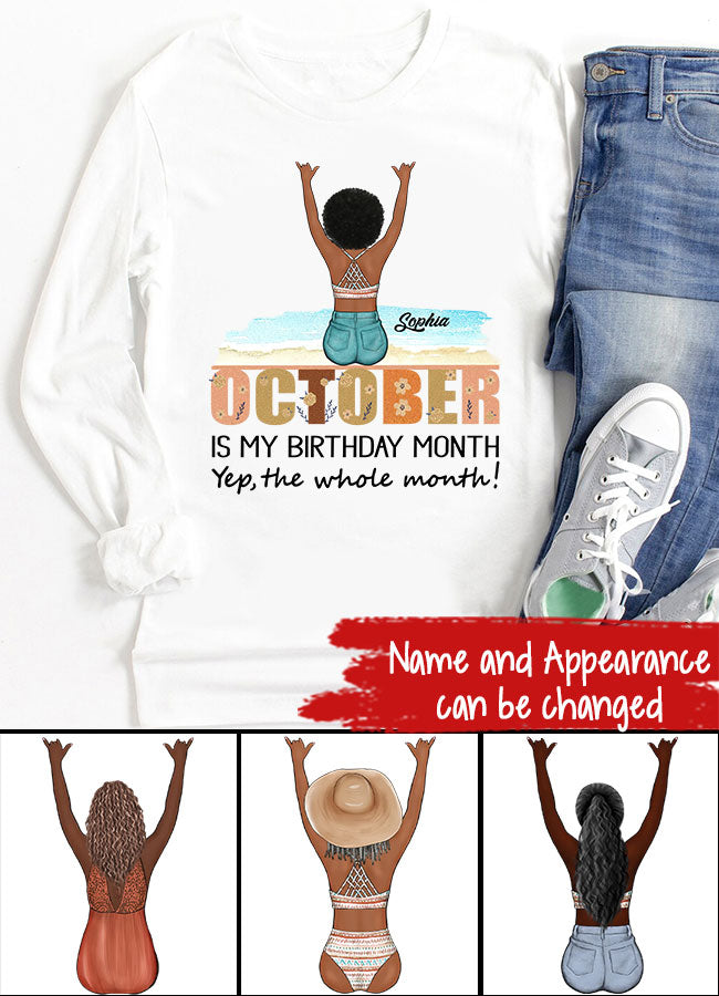October Birthday Shirt, Custom Birthday Shirt, Queens are Born In October, October Birthday Shirts For Woman, October Birthday Gifts