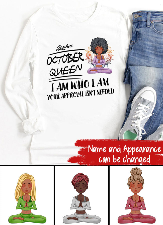October Birthday Shirt, Custom Birthday Shirt, Queens are Born In October, October Birthday Shirts For Woman, October Birthday Gifts