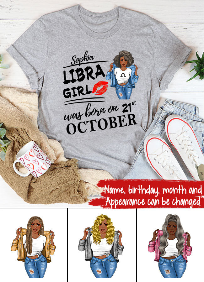 Custom Birthday Shirt, Libra Zodiac t shirt, Libra Birthday shirt, Libra t shirts for ladies, Libra queen t shirt, Libra Queen Birthday shirt