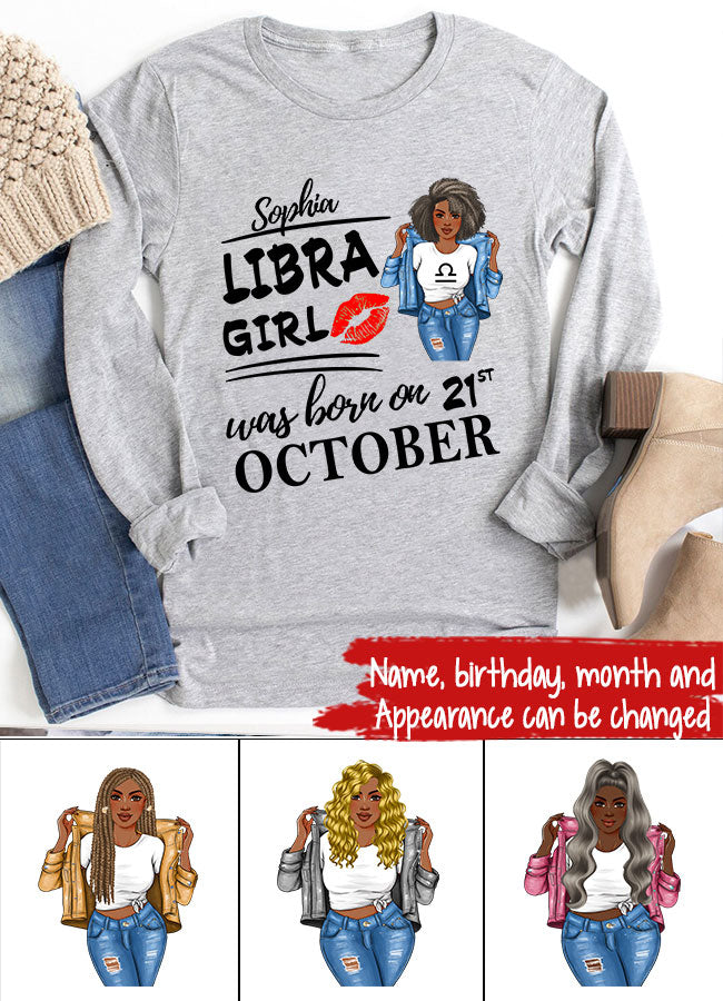 Custom Birthday Shirt, Libra Zodiac t shirt, Libra Birthday shirt, Libra t shirts for ladies, Libra queen t shirt, Libra Queen Birthday shirt