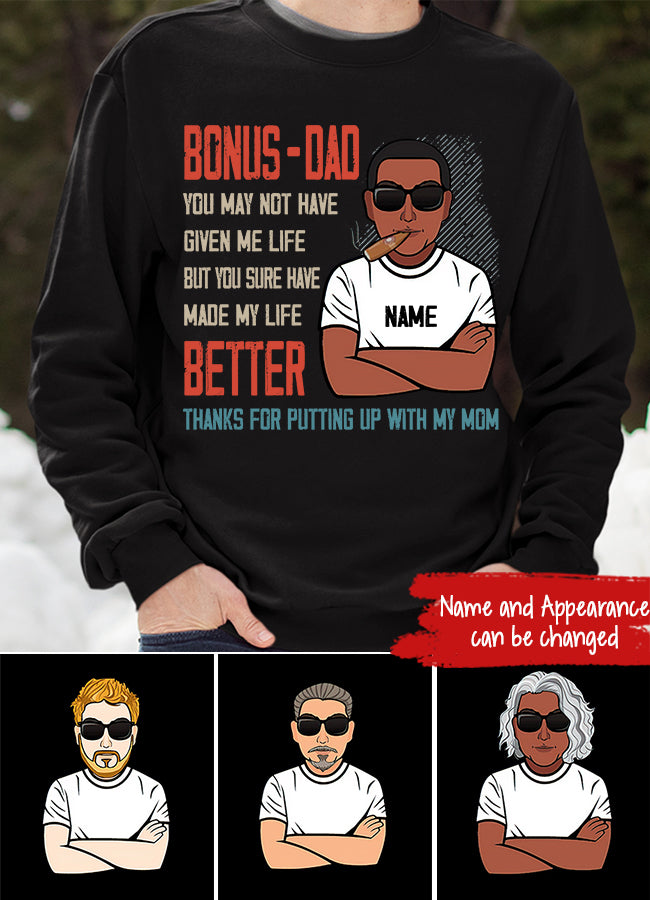 Personalized Fathers Day Shirts, Father‘s Day T Shirts, Father’s Day Gift Ideas From Son, Bonus Dad Shirt, Fathers Day Shirts For Dad, Bonus Dad Gifts For Father‘s Day, Father Day Gift