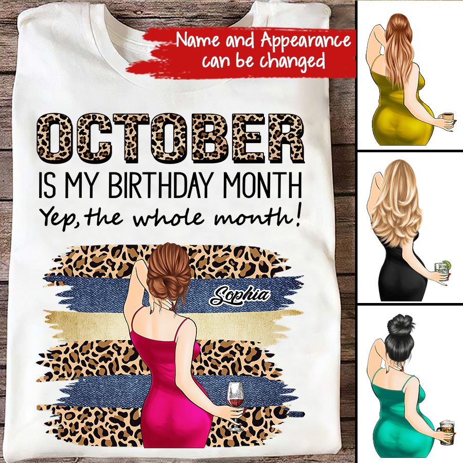 October Birthday Shirt, Custom Birthday Shirt, Queens are Born In October, October Birthday Shirts For Woman, October Birthday Gifts