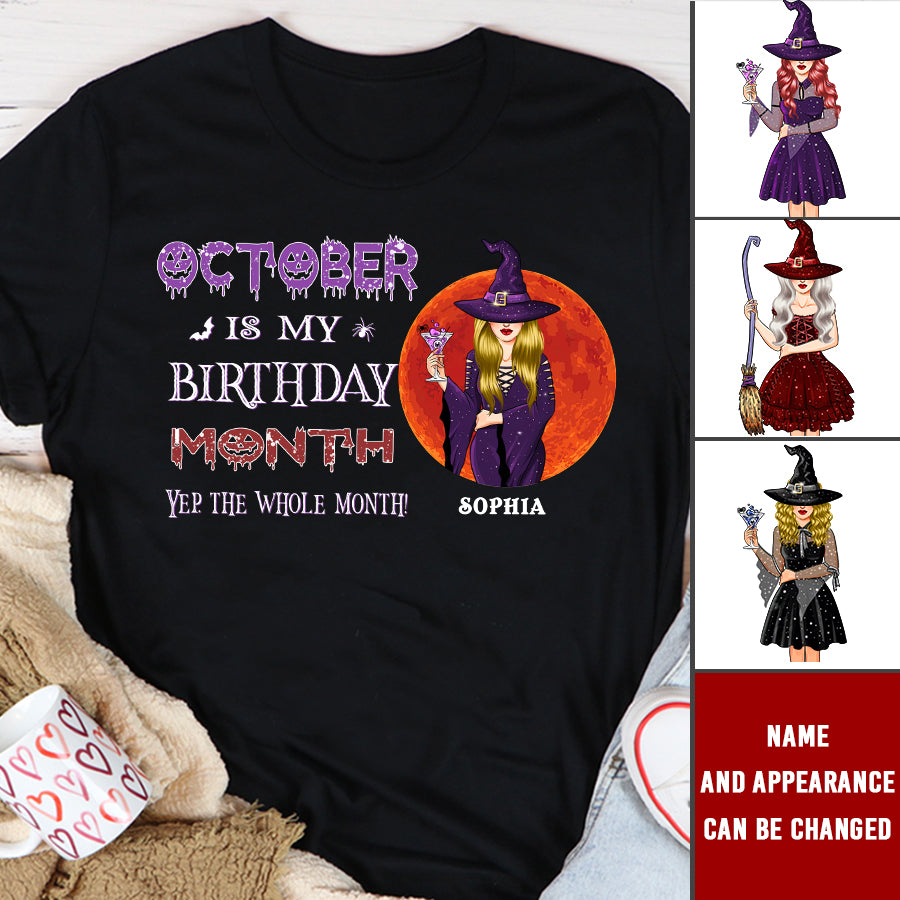 October Birthday Shirt, Custom Birthday Shirt, Queens Born In October, October Birthday Shirts For Woman, October Birthday Gifts
