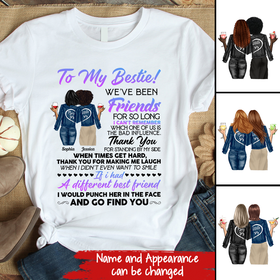 Personalized T Shirt, Sister Shirt, Gifts For Best Friends, Best Friend Shirts, Big Sister Shirt, Friend Shirt, Friends T Shirt Women