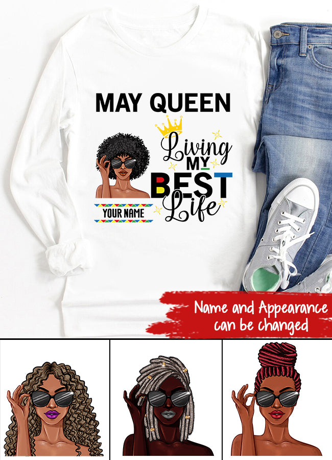 May Birthday Shirt, Custom Birthday Shirt, Queens Born In May, May Birthday Gifts, May Shirts For Woman