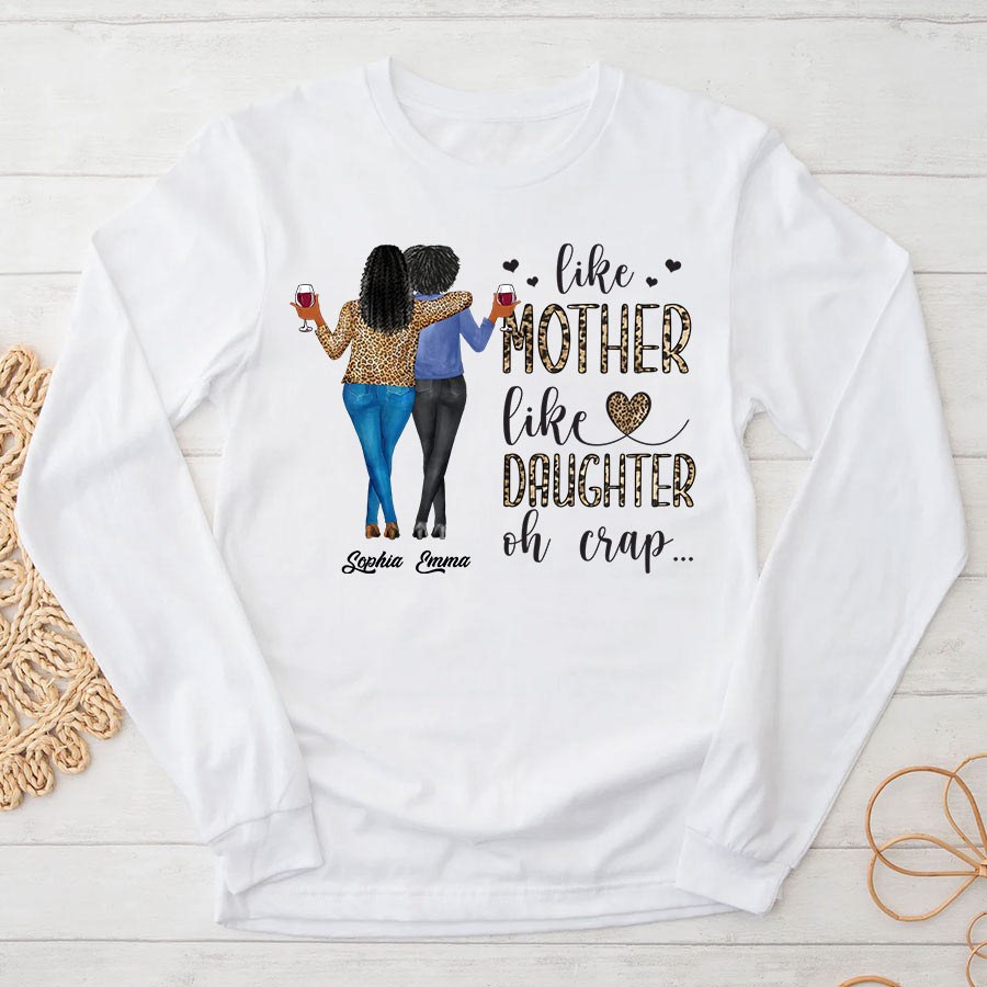 Personalized mothers day shirts, mother&#39;s day gifts, Like Mother Like Daughter Oh Crap shirt, mother day shirt ideas