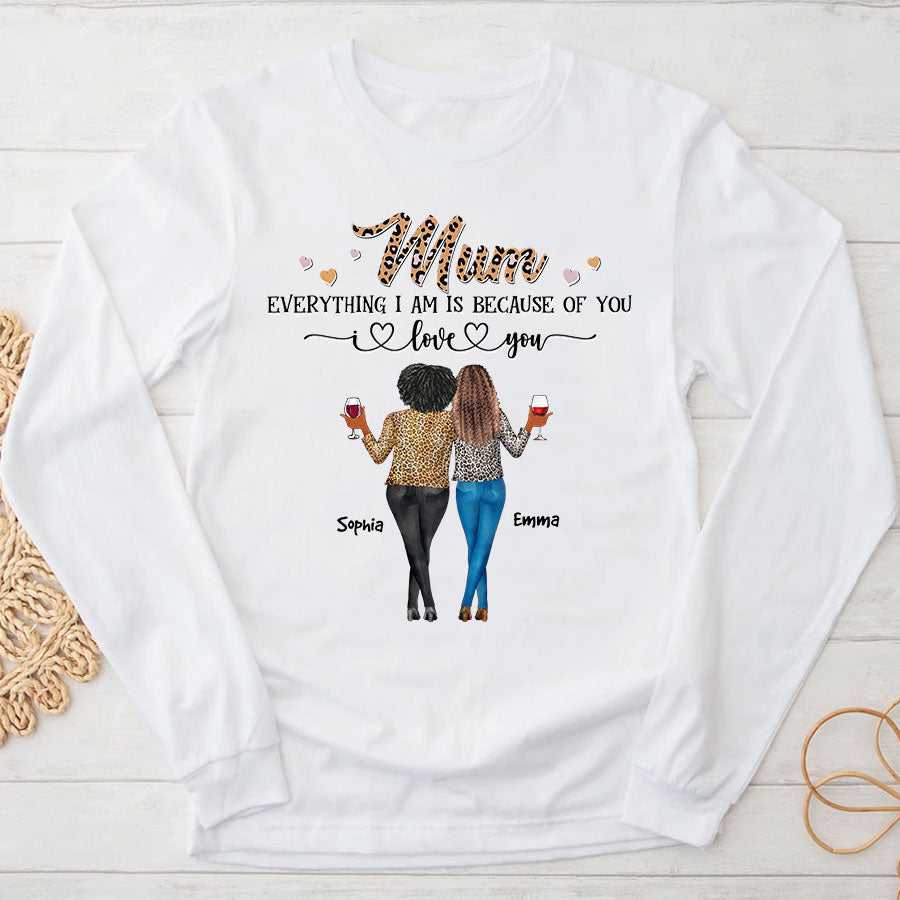 Personalized Mothers Day Shirts, Mom Nana Mother&#39;s Day T-Shirt, God Mother Shirt, Grandma Shirt Funny Mom Shirts, Mother&#39;s Day Gift