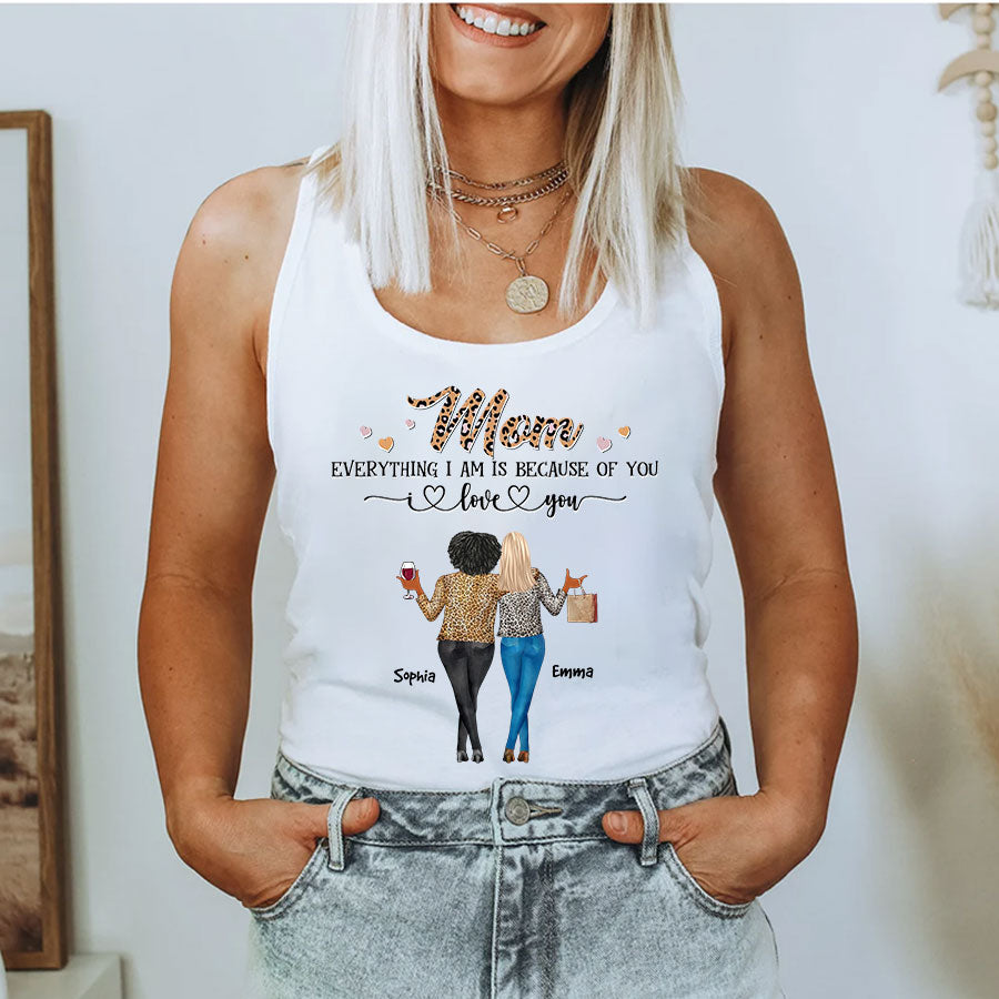 Personalized Mothers Day Shirts, Mom Nana Mother&#39;s Day T-Shirt, God Mother Shirt, Grandma Shirt Funny Mom Shirts, Mother&#39;s Day Gift