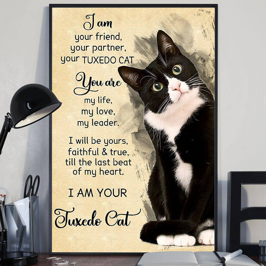 I am your friend your partner you are my life love leader i am your cat poster, cute cat poster,Gift for women, Wall Art Decor, Ideal Gift