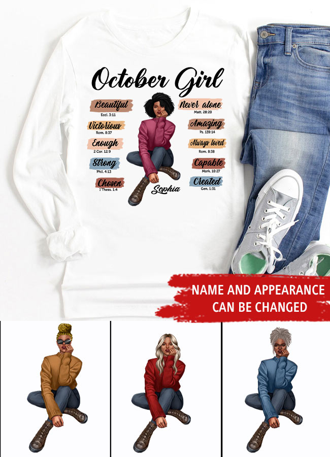 October Birthday Shirt, Custom Birthday Shirt, Queens are Born In October, October Birthday Shirts For Woman, October Birthday Gifts