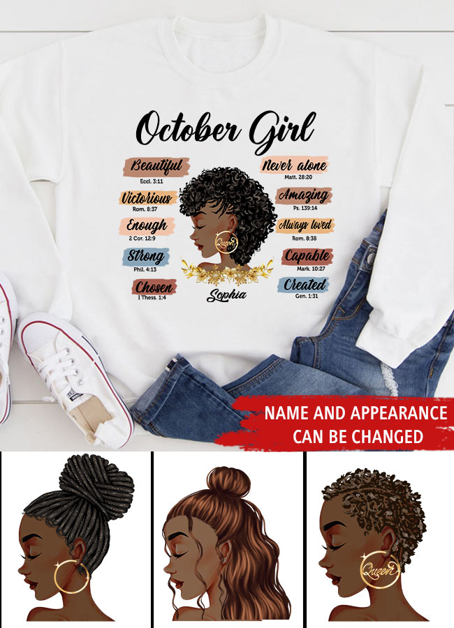 October Birthday Shirt, Custom Birthday Shirt, Queens was Born In October, October Birthday Shirts For Woman, October Birthday Gifts
