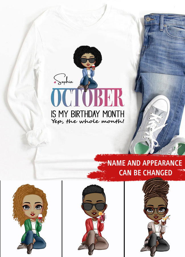 October Birthday Shirt, Custom Birthday Shirt, Queens are Born In October, October Birthday Shirts For Woman, October Birthday Gifts