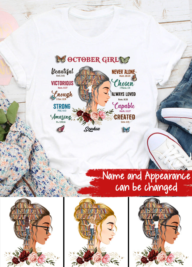 October Birthday Shirt, Custom Birthday Shirt, Queens are Born In October, October Birthday Shirts For Woman, October Birthday Gifts