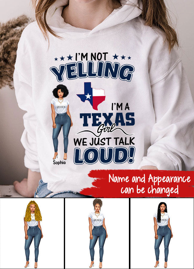 Personalized shirts, Texas T-shirt for Texas Girls, I'm not yelling I'm a Texas Girl We just talk loud tshirts