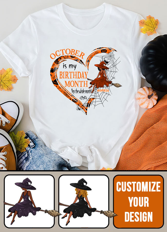 October Birthday Shirt, Custom Birthday Shirt, Queens are Born In October, October Birthday Shirts For Woman, October Birthday Gifts, Halloween Shirt