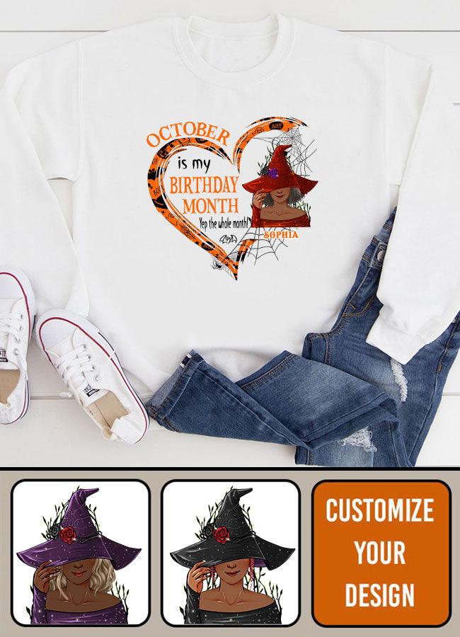 October Birthday Shirt, Custom Birthday Shirt, Queens are Born In October, October Birthday Shirts For Woman, October Birthday Gifts, Halloween Shirt